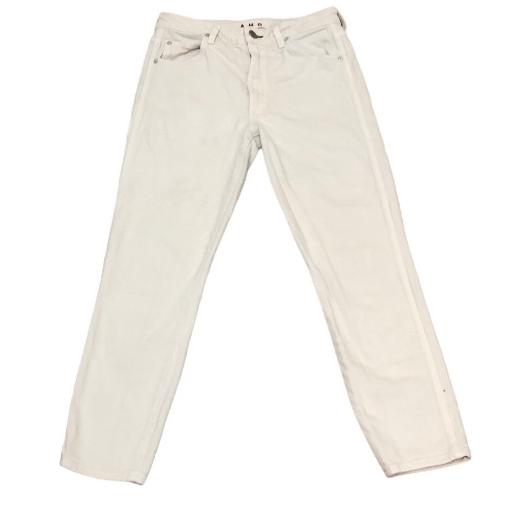 AMO High Rise Stix Crop Jeans Size 29 Cream Off White